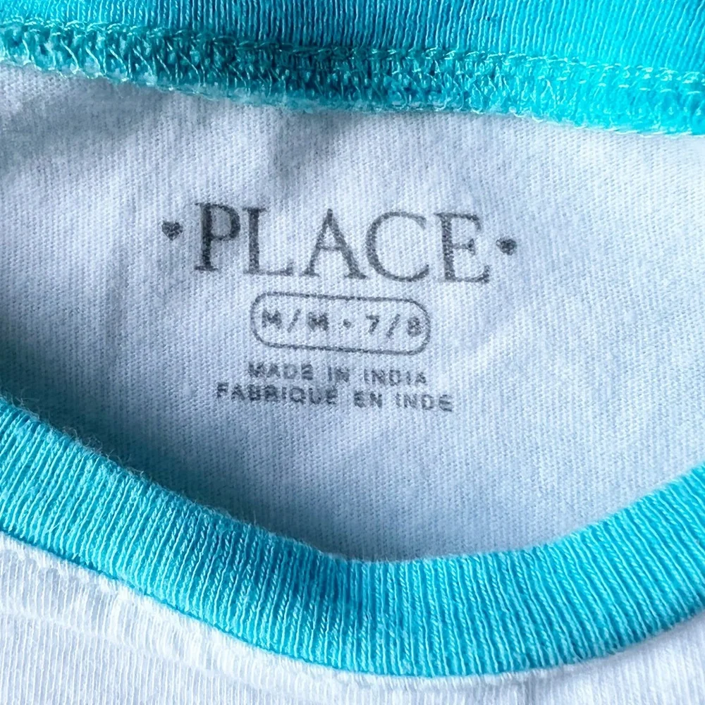 The Children’s Place Reduce Reuse Recycle Graphic SS Ringer T-Shirt Girls M 7/8